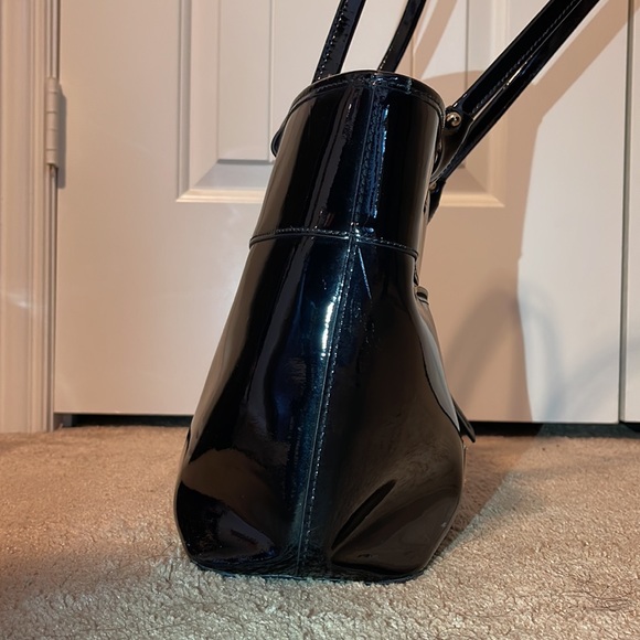 Dooney & Bourke Black Patent Leather Zip Tote - Picture 5 of 16